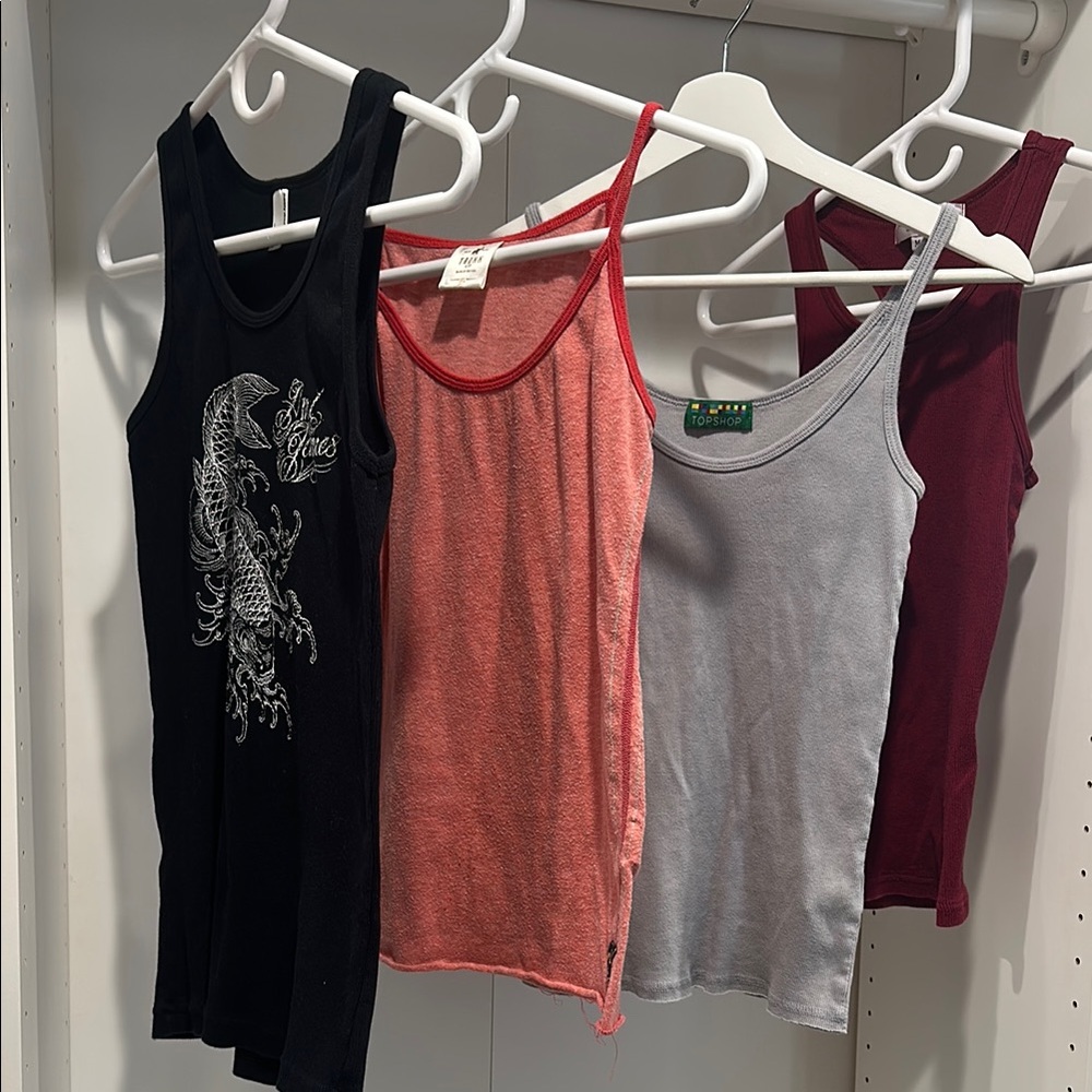 Set of 4 Juicy Couture, Trunk, American Apparel, Top Shop Tank Tops